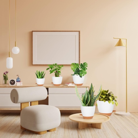 CSYY Doniczka na kwiaty, zestaw 7 sztuk z systemem nawadniania