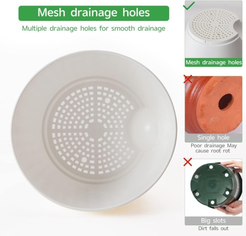 CSYY Doniczka na kwiaty, zestaw 7 sztuk z systemem nawadniania