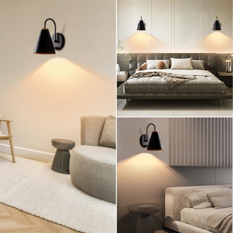 ENCOFT 2 x Vintage kinkiet wewnętrzny z możliwością przyciemniania