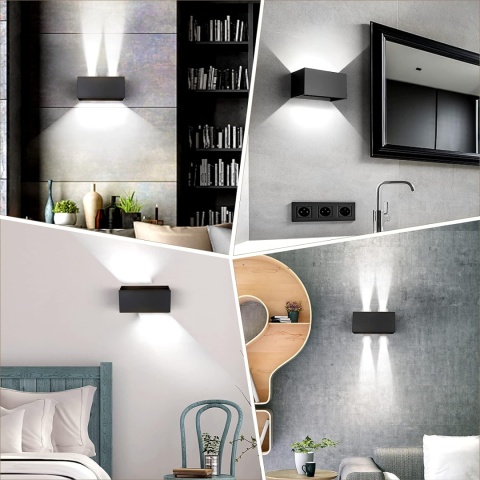 ENCOFT Lampa ścienna LED do użytku wewnątrz i na zewnątrz,IP65, 6000 K