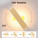 ENCOFT Lampa ścienna LED obracana o 330° kinkiet 31 cm 12 W