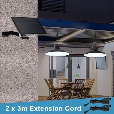 ENCOFT Lampy solarne do użytku na zewnątrz wisząca z pilotem IP65