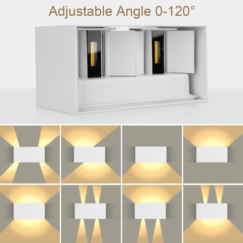 ENCOFT kinkiet z czujnikiem ruchu 24W 3000K regulowany kat swiecenia