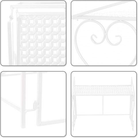 FullBerg biały regał do kuchenki mikrofalowej – 55 x 46 x 36 cm