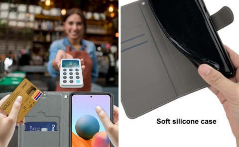 HopMore Etui na telefon komórkowy Samsung Galaxy A14 4G / 5G, skórzane HopMore Etui na telefon komórkowy Samsung Galaxy A14 4G / 5G, skórzane