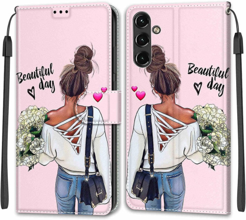 HopMore Etui na telefon komórkowy Samsung Galaxy A14 4G / 5G, skórzane HopMore Etui na telefon komórkowy Samsung Galaxy A14 4G / 5G, skórzane
