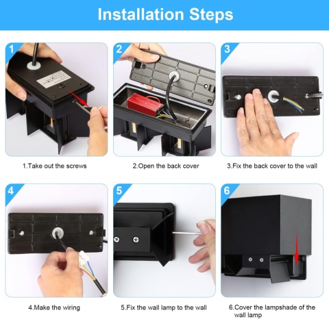 Kingwen Lampa ścienna LED do wewnątrz/na zewnątrz 20 W 3000 K LED