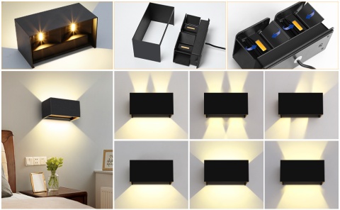 Kingwen Lampa ścienna LED do wewnątrz/na zewnątrz 20 W 3000 K LED