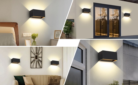 Kingwen Lampa ścienna LED do wewnątrz/na zewnątrz 20 W 3000 K LED