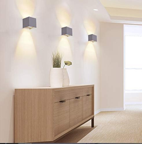 Klighten Cube lampa ścienna z czujnikiem ruchu, wodoszczelna IP65