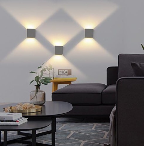 Klighten Cube lampa ścienna z czujnikiem ruchu, wodoszczelna IP65