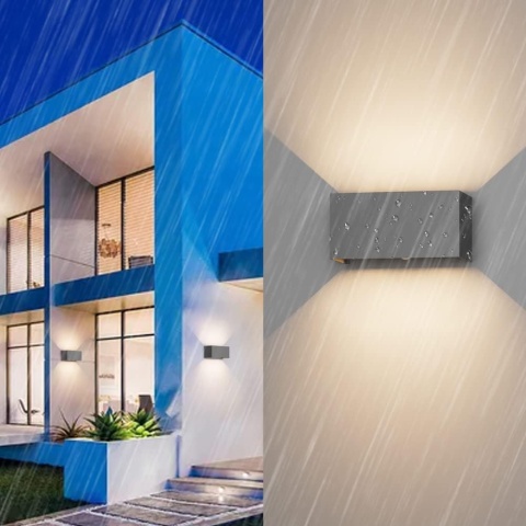 Klighten Lampa zewnętrzna 24 W z czujnikiem ruchu, IP65, 3000 K