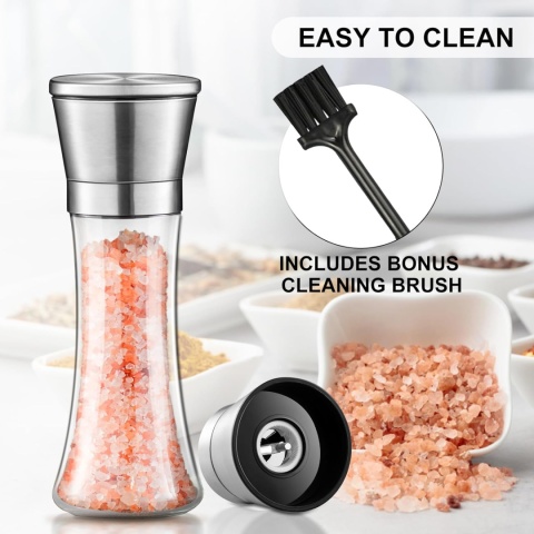 Młynek PARACITY 200 ml, do przypraw z regulacją grubości, szklany