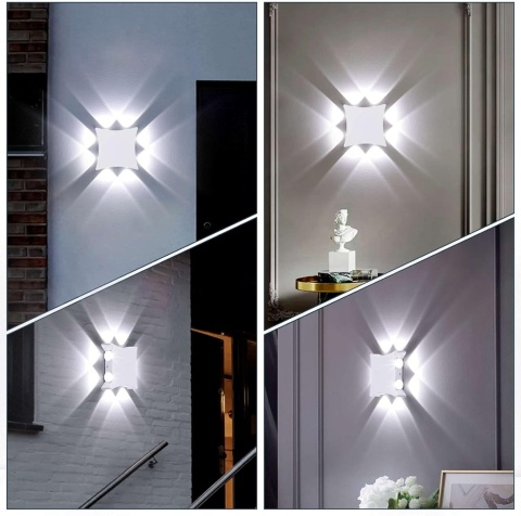 ENCOFT Lampa ścienna LED, do użytku na zewnątrz, do wnętrz, 8 W