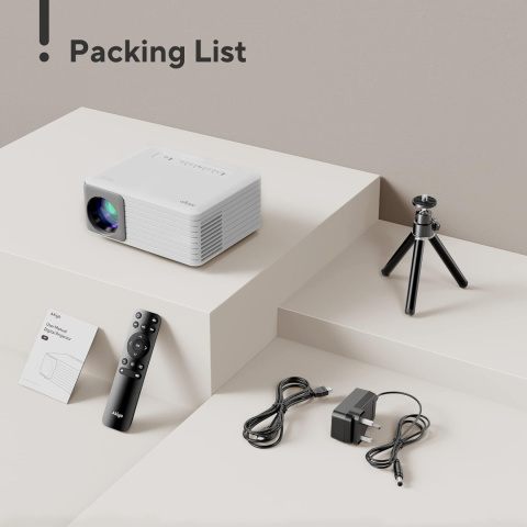 Projektor z WiFi Bluetooth, AKIYO przenośny Full HD 1080P 5500 lumenów Projektor z WiFi Bluetooth, AKIYO przenośny Full HD 1080P 5500 lumenów