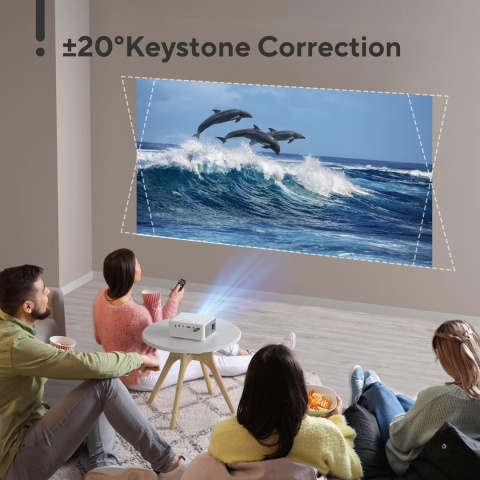 Projektor z WiFi Bluetooth, AKIYO przenośny Full HD 1080P 5500 lumenów Projektor z WiFi Bluetooth, AKIYO przenośny Full HD 1080P 5500 lumenów