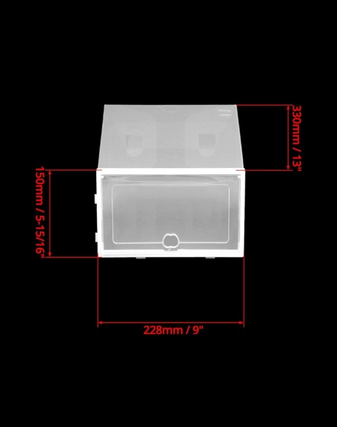 QWORK 12 szt. Pudełka na buty do układania w stosy Przezroczyste