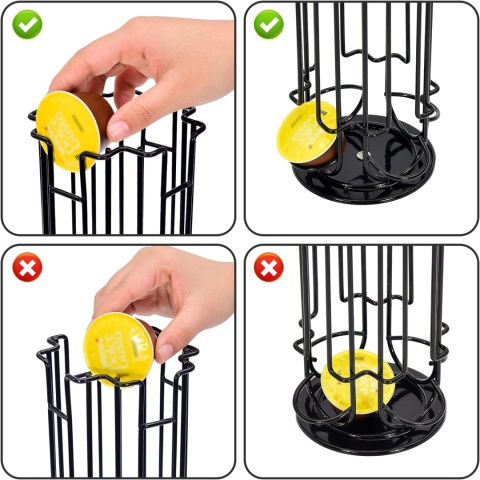 SYSYLY Dolce Gusto obrotowy stojak na kapsułki do kawy na 24 kapsułk