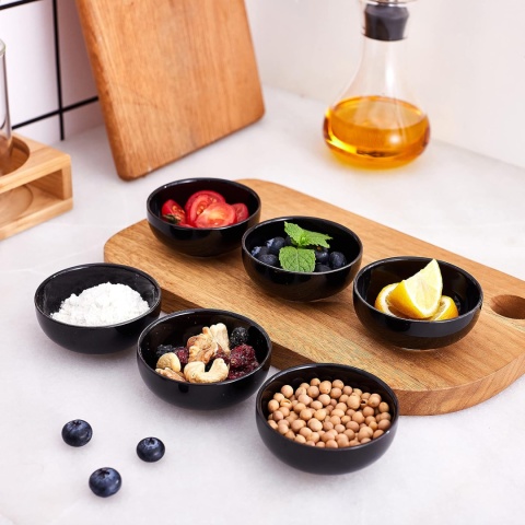 Swuut Ceramiczne małe miski 70 ml, 7,5 cm miska do dipów, zestaw 6 szt