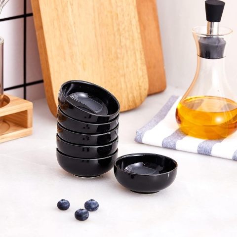 Swuut Ceramiczne małe miski 70 ml, 7,5 cm miska do dipów, zestaw 6 szt
