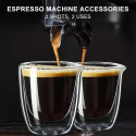 Zestaw 2 filiżanek do espresso o podwójnych ściankach z dziobkiem