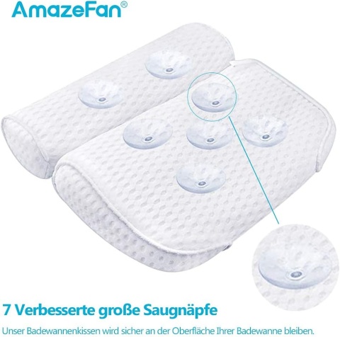 AmazeFan Poduszka do wanny, luksusowa poduszka do wanny i spa