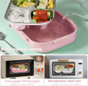 Bento Lunch Box, z kubkami na zupę, zastawą stołową i torbą termiczną