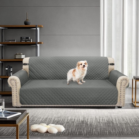 Granbest bardzo gruby pikowany 3-osobowy pokrowiec na sofę