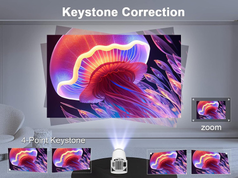 Magcubic Keystone, inteligentny projektor 4K/200 ANSI z WiFi, 130 cali Magcubic Keystone, inteligentny projektor 4K/200 ANSI z WiFi, 130 cali