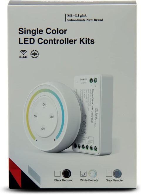PAUTIX Jednokolorowy zestaw kontrolera LED CCT, 2,4 G RF, 2 w 1 PAUTIX Jednokolorowy zestaw kontrolera LED CCT, 2,4 G RF, 2 w 1