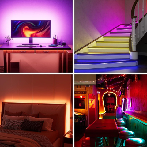 PAUTIX Taśma RGB USB LED COB 5V SMART Bluetooth 816LED/m 1.5m PAUTIX Taśma RGB USB LED COB 5V SMART Bluetooth 816LED/m 1.5m