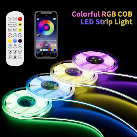 PAUTIX Taśma RGB USB LED COB 5V SMART Bluetooth 816LED/m 1.5m PAUTIX Taśma RGB USB LED COB 5V SMART Bluetooth 816LED/m 1.5m
