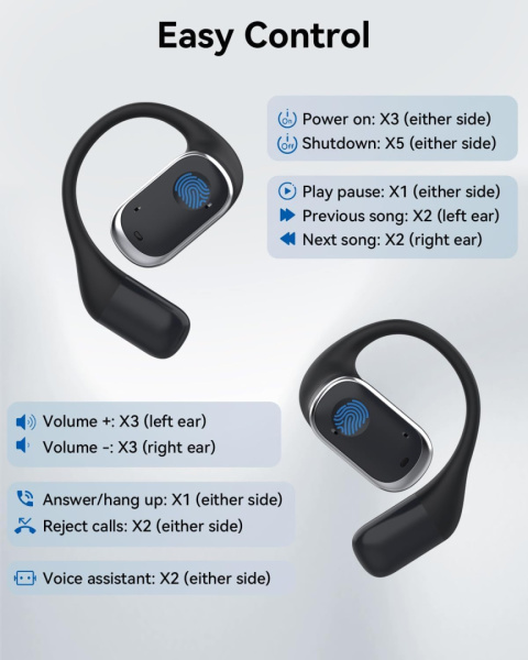 SANOTO słuchawki Bluetooth 5.3 wodoszczelne czas odtwarzania 30 h SANOTO słuchawki Bluetooth 5.3 wodoszczelne czas odtwarzania 30 h