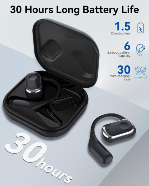 SANOTO słuchawki Bluetooth 5.3 wodoszczelne czas odtwarzania 30 h SANOTO słuchawki Bluetooth 5.3 wodoszczelne czas odtwarzania 30 h