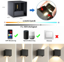 SNADER Inteligentna lampa ścienna LED WiFi wewnątrz i na zewnątrz RGB