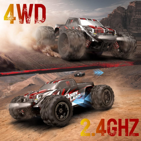 DEERC 9300 zdalnie sterowany samochód 1/18 RC 4WD 40 km/h, 2 baterie DEERC 9300 zdalnie sterowany samochód 1/18 RC 4WD 40 km/h, 2 baterie