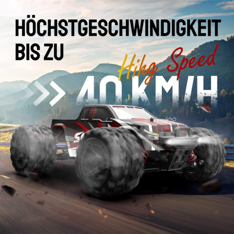DEERC 9300 zdalnie sterowany samochód 1/18 RC 4WD 40 km/h, 2 baterie DEERC 9300 zdalnie sterowany samochód 1/18 RC 4WD 40 km/h, 2 baterie