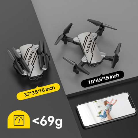 DEERC D20 Dron z kamerą HD 720P RC z transmisją FPV WiFi 2 akumulatory DEERC D20 Dron z kamerą HD 720P RC z transmisją FPV WiFi 2 akumulatory