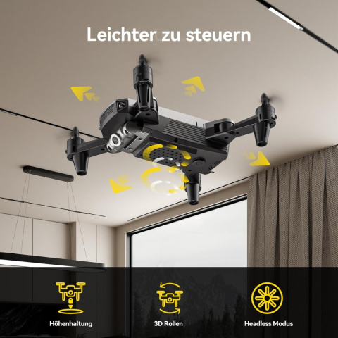 DEERC D20 Dron z kamerą HD 720P RC z transmisją FPV WiFi 2 akumulatory DEERC D20 Dron z kamerą HD 720P RC z transmisją FPV WiFi 2 akumulatory