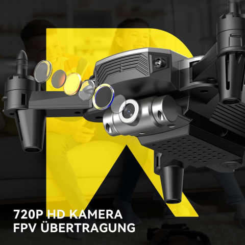 DEERC D20 Dron z kamerą HD 720P RC z transmisją FPV WiFi 2 akumulatory DEERC D20 Dron z kamerą HD 720P RC z transmisją FPV WiFi 2 akumulatory