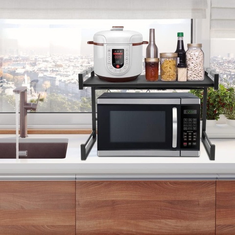 Ejoyous Regał do kuchenki mikrofalowej, rozszerzalny