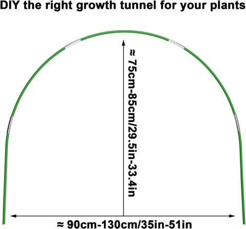 GGOUPTY Obręcze szklarniowe, zdejmowane pierścienie szklarniowe biale
