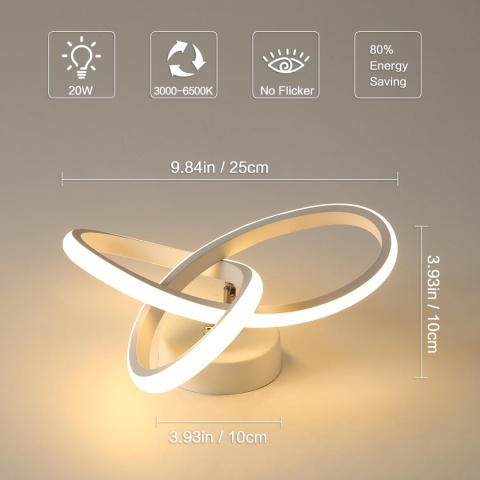 Goeco Lampa sufitowa LED, 20W 2200LM sterowanie 3000K/4000K/6000K