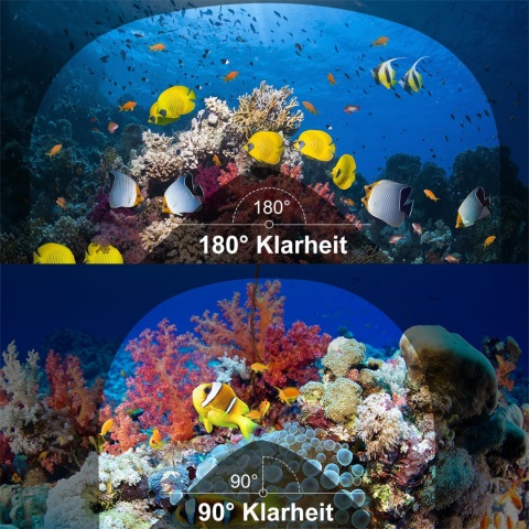 HINATAA Maska do nurkowania 180° z uchwytem na kamerę S/M