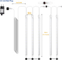 Joomer Deszcz meteorytów 30 cm, 10 rurek, 240 diod LED, wodoszczelne