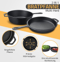 KICHLY garnek Dutch Oven - dwie żeliwne patelnie brytwanna 3,2 l