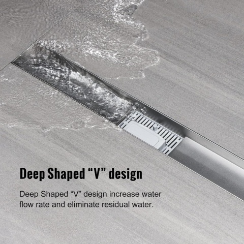 Sunrik Kanał prysznicowy 70cm ze stali nierdzewnej