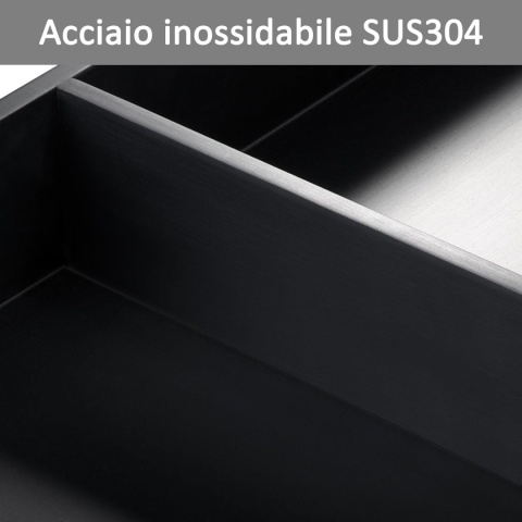 Sunrik Nisza prysznicowa ścienna, ze stali nierdzewnej 30 x 60 x 10 cm