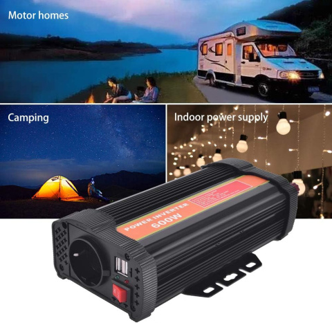WZTO adapter napięciowy 600W/1200W Przetwornica napięcia 12V USB WZTO adapter napięciowy 600W/1200W Przetwornica napięcia 12V USB
