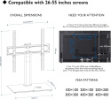 BONTEC Uniwersalny Stołowy Stojak z Uchwytem do 26"-55" Telewizorów